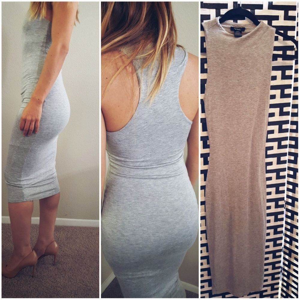 Gray midi dress